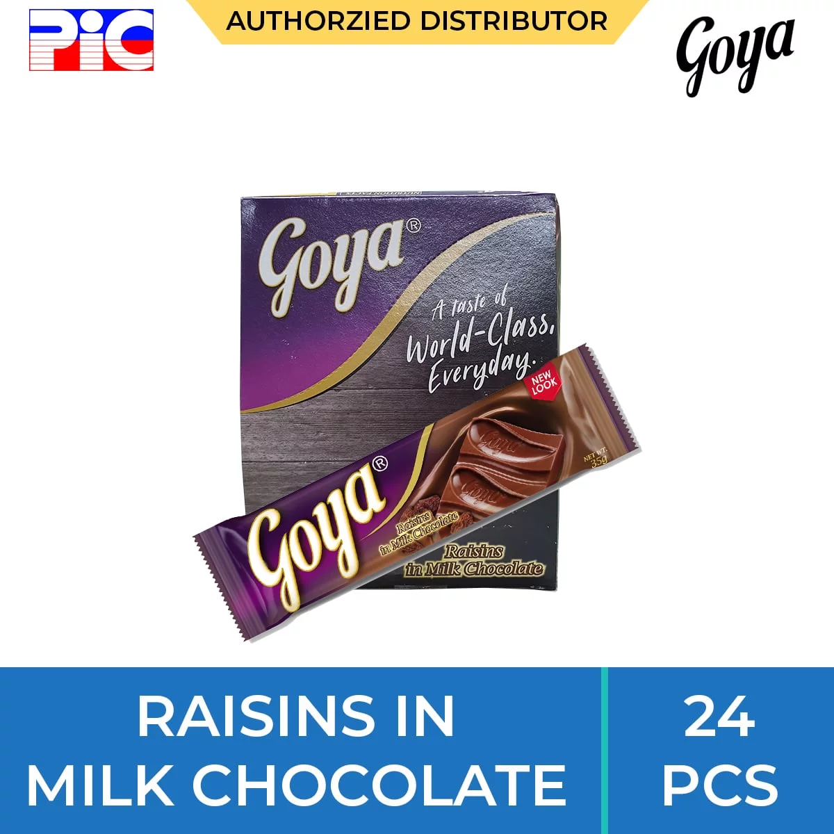 Goya Bar 35g - Raisins in Milk Chocolate Goya Bar 35g - Raisins in Milk Chocolate