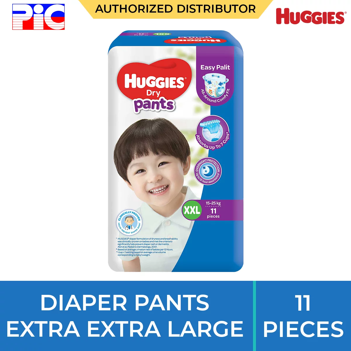 Huggies Dry Diaper Pants - Extra Extra Large 11pcs Huggies Dry Diaper Pants - Extra Extra Large 11pcs