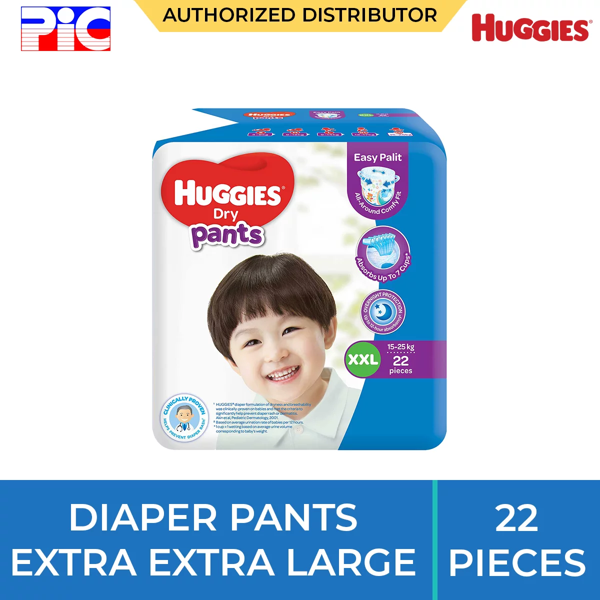 Huggies Dry Diaper Pants - Extra Extra Large 22pcs Huggies Dry Diaper Pants - Extra Extra Large 22pcs