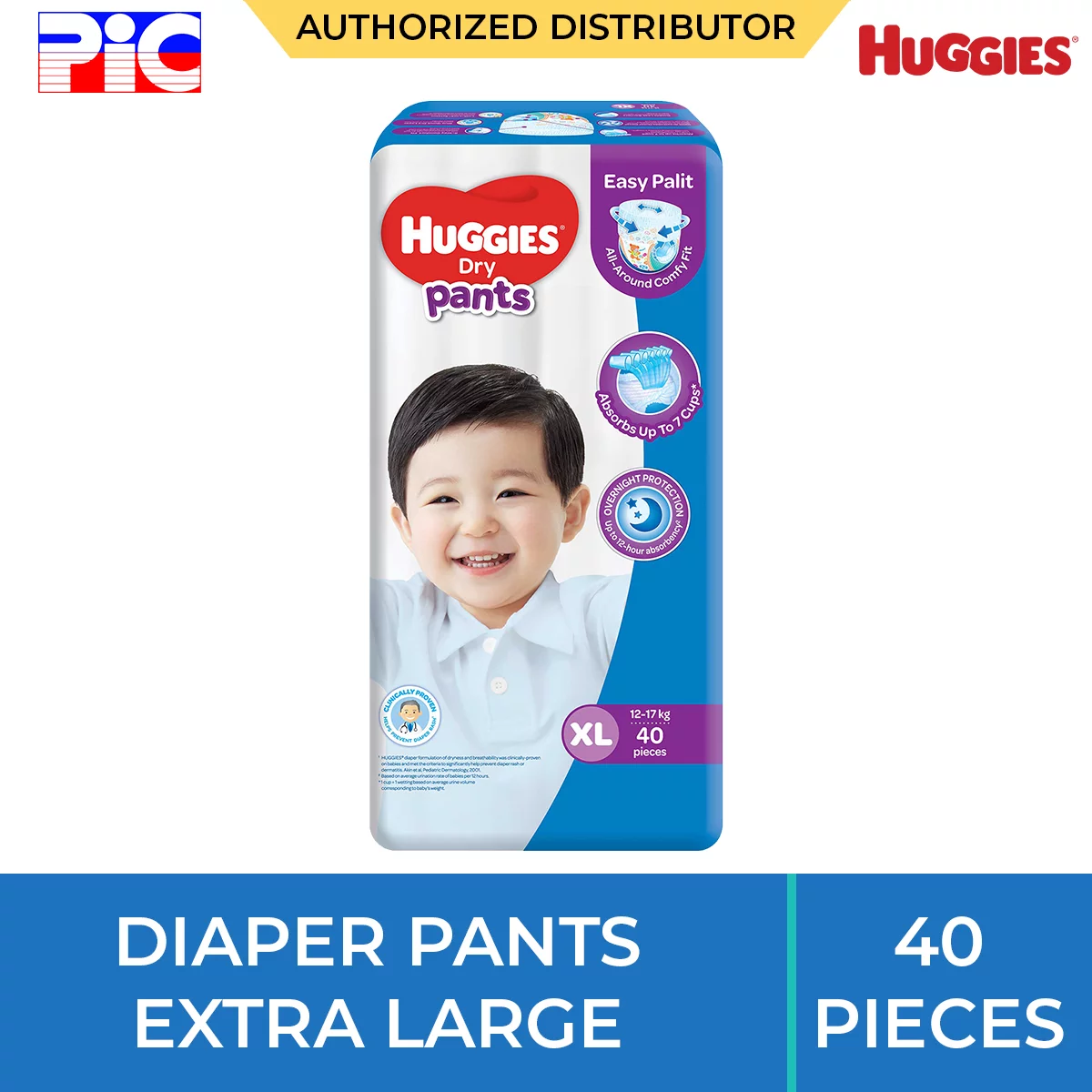 Huggies Dry Diaper Pants - Extra Large 40pcs Huggies Dry Diaper Pants - Extra Large 40pcs