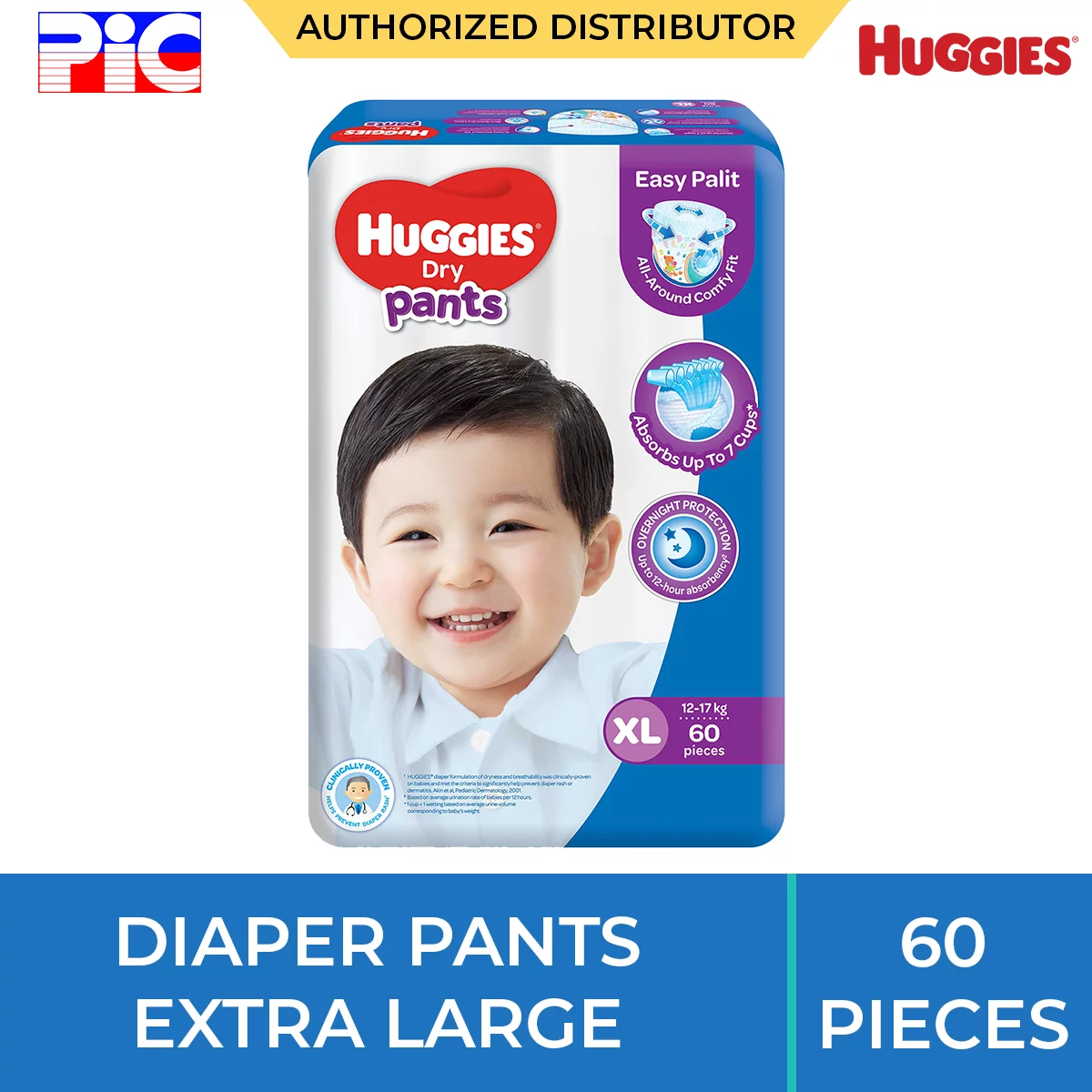 Huggies Dry Diaper Pants - Extra Large 60pcs Huggies Dry Diaper Pants - Extra Large 60pcs