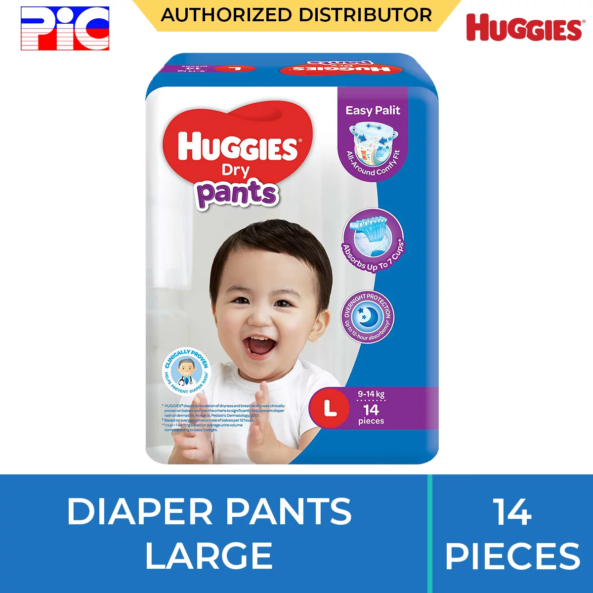 Huggies Dry Diaper Pants - Large 14pcs Huggies Dry Diaper Pants - Large 14pcs