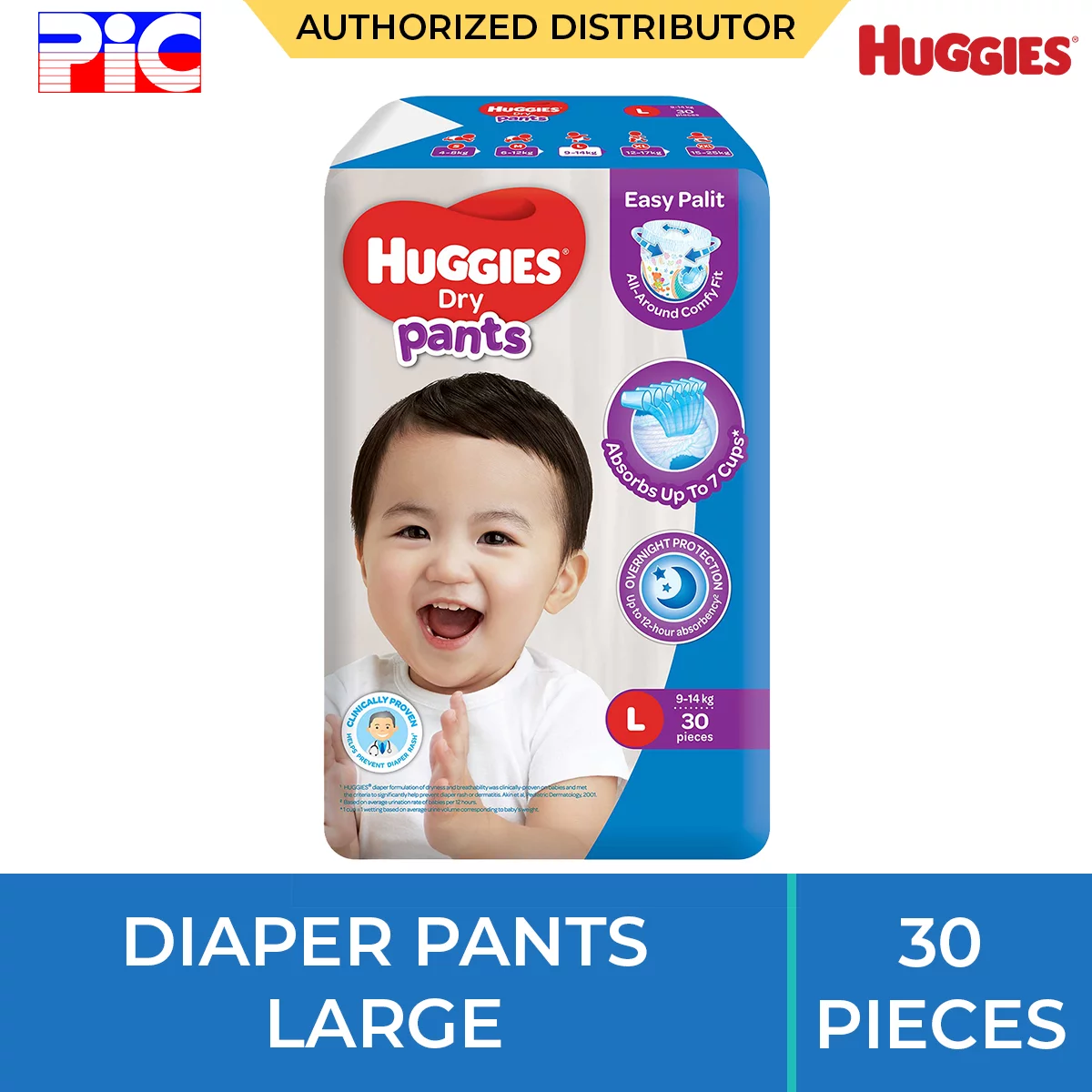 Huggies Dry Diaper Pants - Large 30pcs Huggies Dry Diaper Pants - Large 30pcs