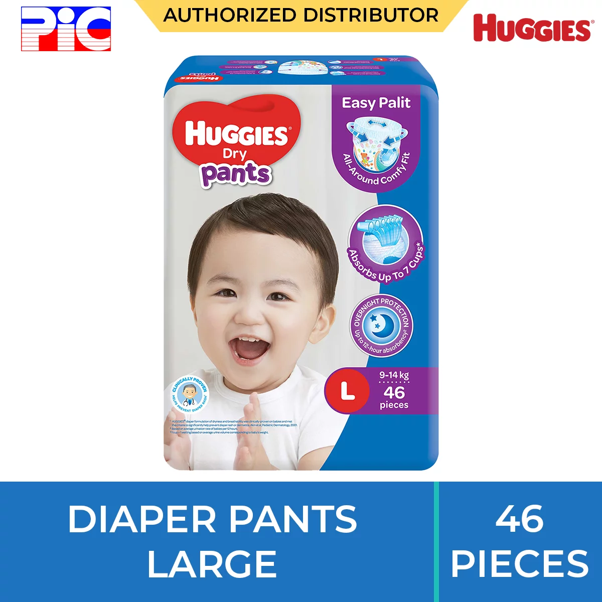 Huggies Dry Diaper Pants - Large 46pcs Huggies Dry Diaper Pants - Large 46pcs
