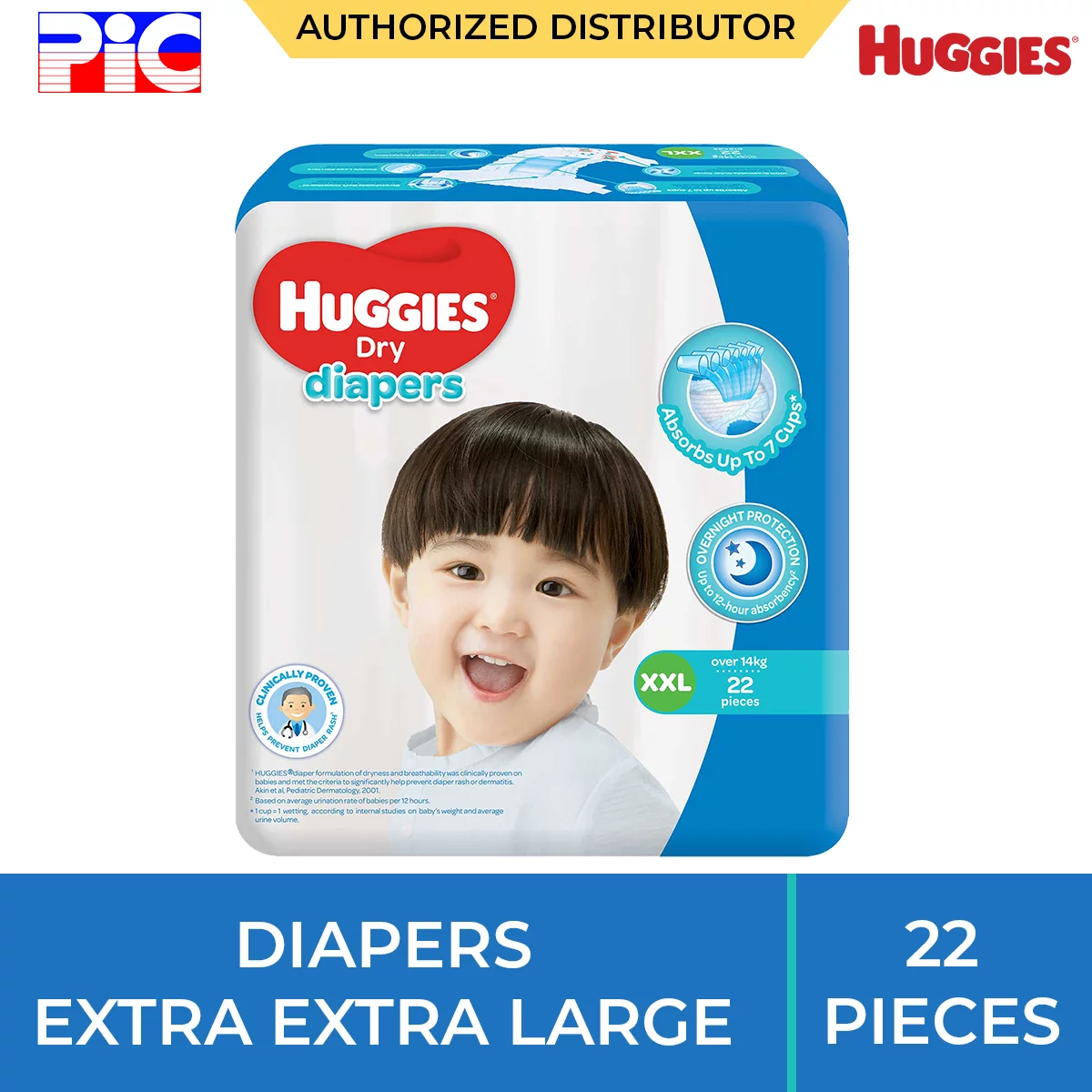 Huggies Dry Diapers - Extra Extra Large 22pcs
