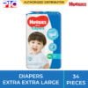 Huggies Dry Diapers - Extra Extra Large 34pcs