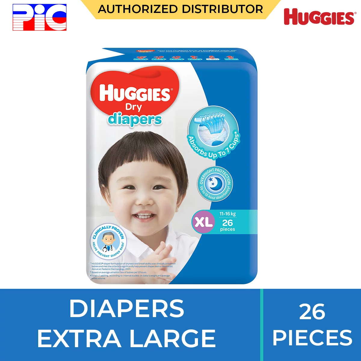 Huggies Dry Diapers - Extra Large 26pcs