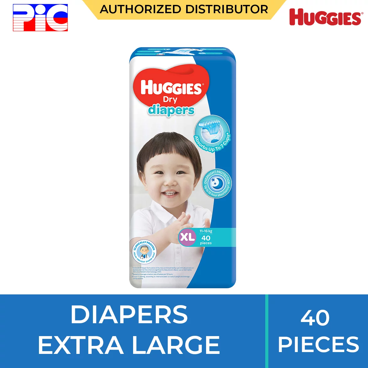Huggies Dry Diapers - Extra Large 40pcs