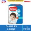 Huggies Dry Diapers - Large 14pcs