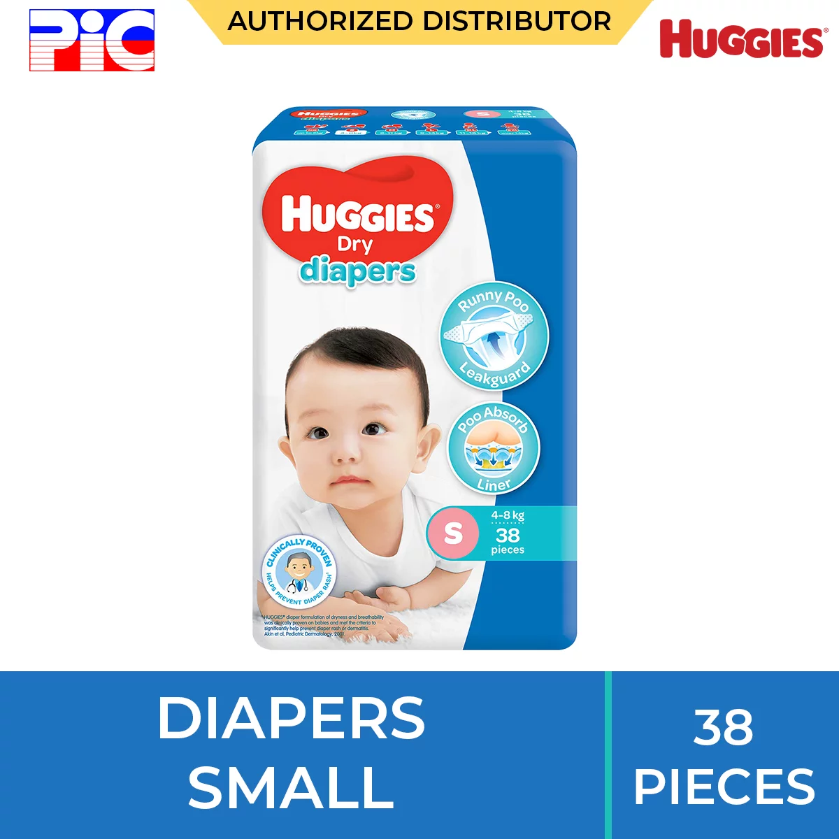 Huggies Dry Diapers - Small 38pcs
