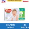 Huggies Natural Soft Diapers - L 34s
