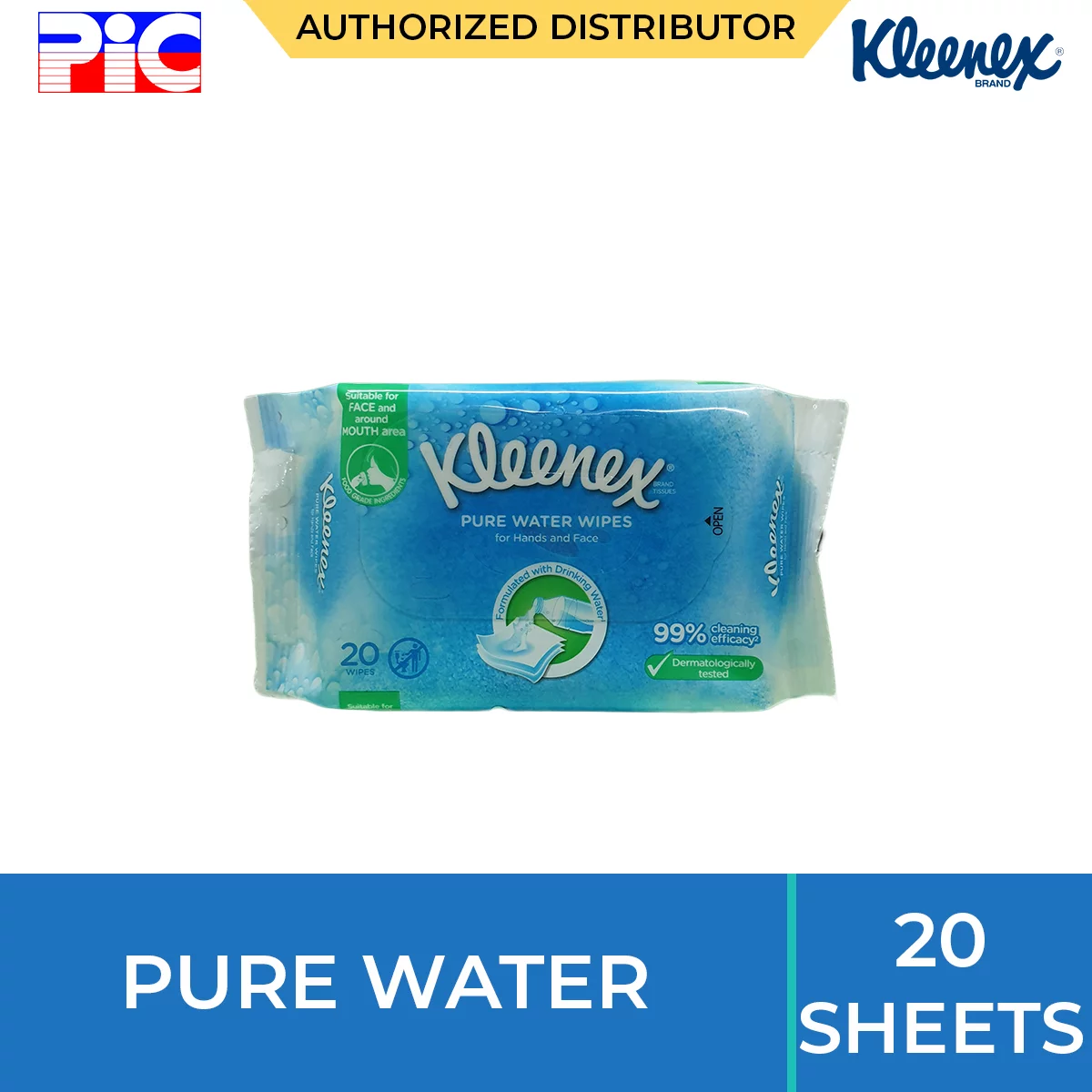 Kleenex Wet Wipes Pure Water 20 Sheets