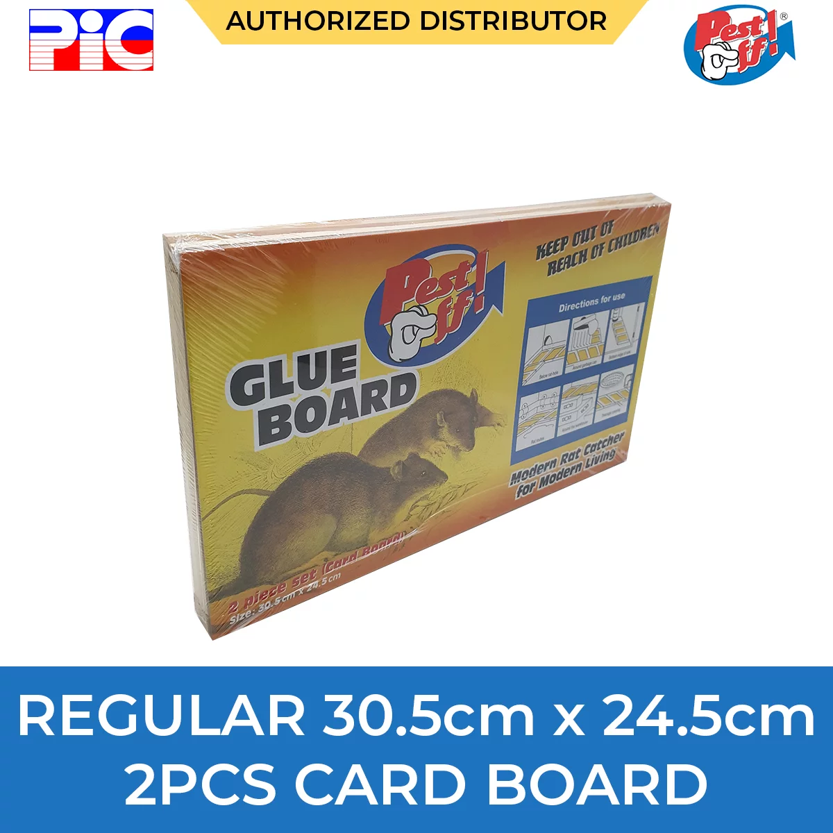Pest Off! Glue Board - Card Board Regular 30.5cm x 24.5cm Pest Off! Glue Board - Card Board Regular 30.5cm x 24.5cm