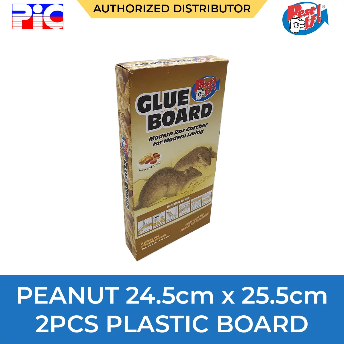 Pest Off! Glue Board - Plastic Board Peanut 24.5cm x 25.5cm Pest Off! Glue Board - Plastic Board Peanut 24.5cm x 25.5cm