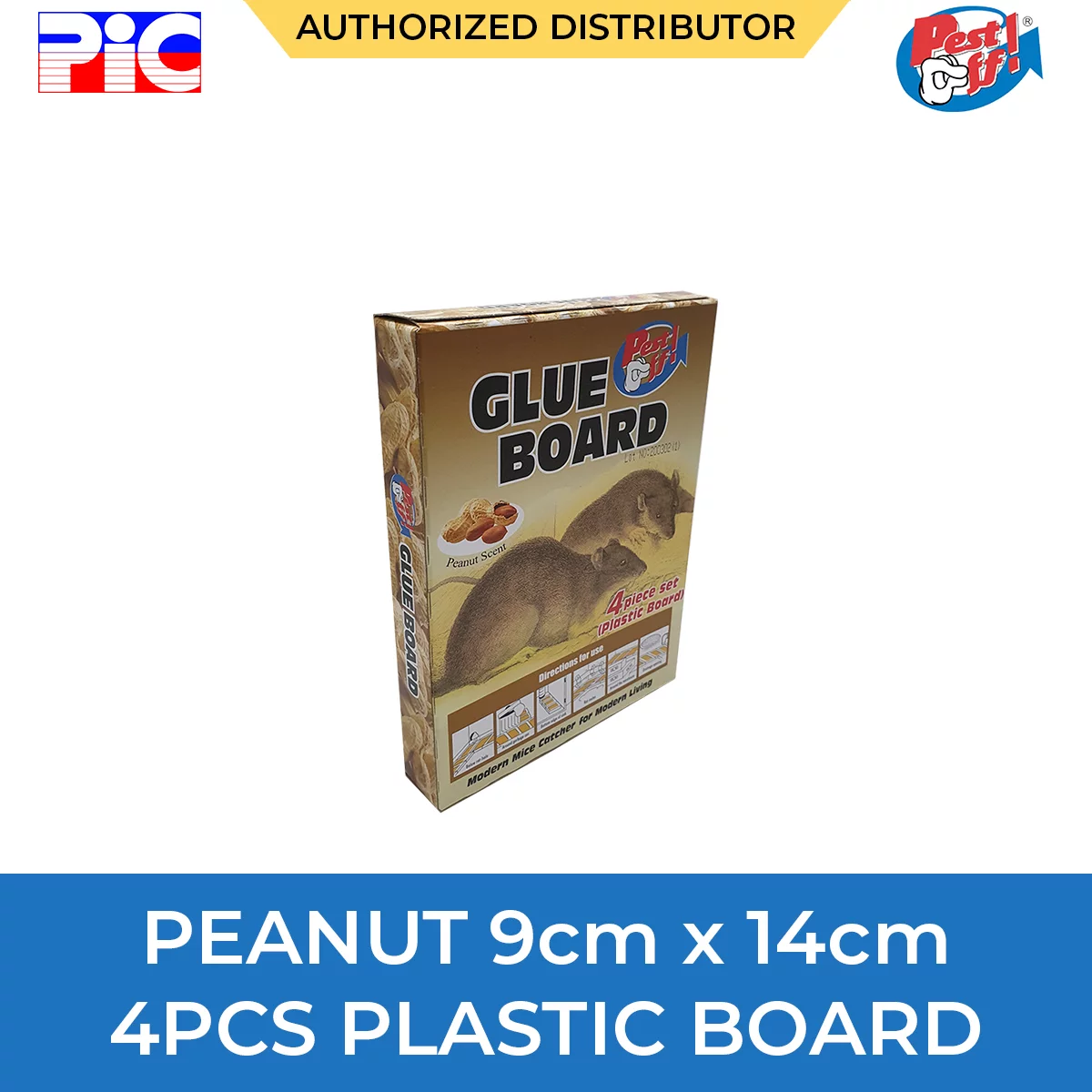 Pest Off! Glue Board - Plastic Board Peanut 9cm x 14cm Pest Off! Glue Board - Plastic Board Peanut 9cm x 14cm