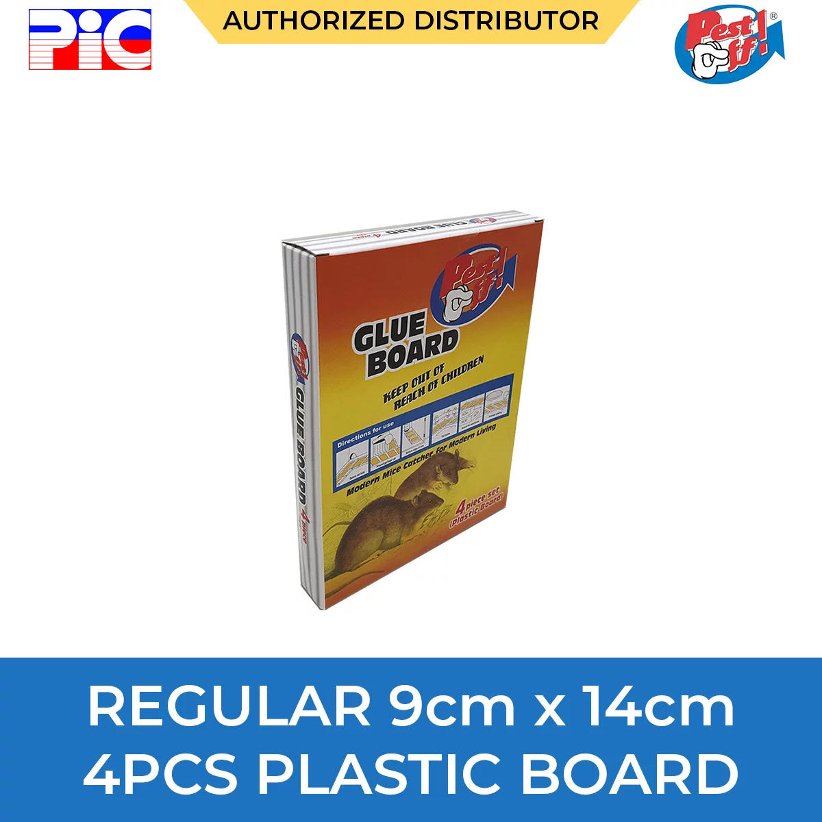 Pest Off! Glue Board - Plastic Board Regular 9cm x 14cm Pest Off! Glue Board - Plastic Board Regular 9cm x 14cm