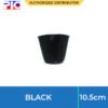 Soft Plastic Plant Pot - Black 10.5cm