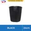 Soft Plastic Plant Pot - Black 24cm