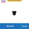 Soft Plastic Plant Pot - Black 5cm