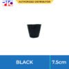 Soft Plastic Plant Pot - Black 7.5cm