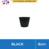 Soft Plastic Plant Pot - Black 8cm