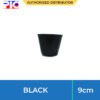 Soft Plastic Plant Pot - Black 9cm