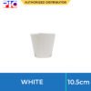 Soft Plastic Plant Pot - White 10.5cm