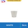Soft Plastic Plant Pot - White 9cm
